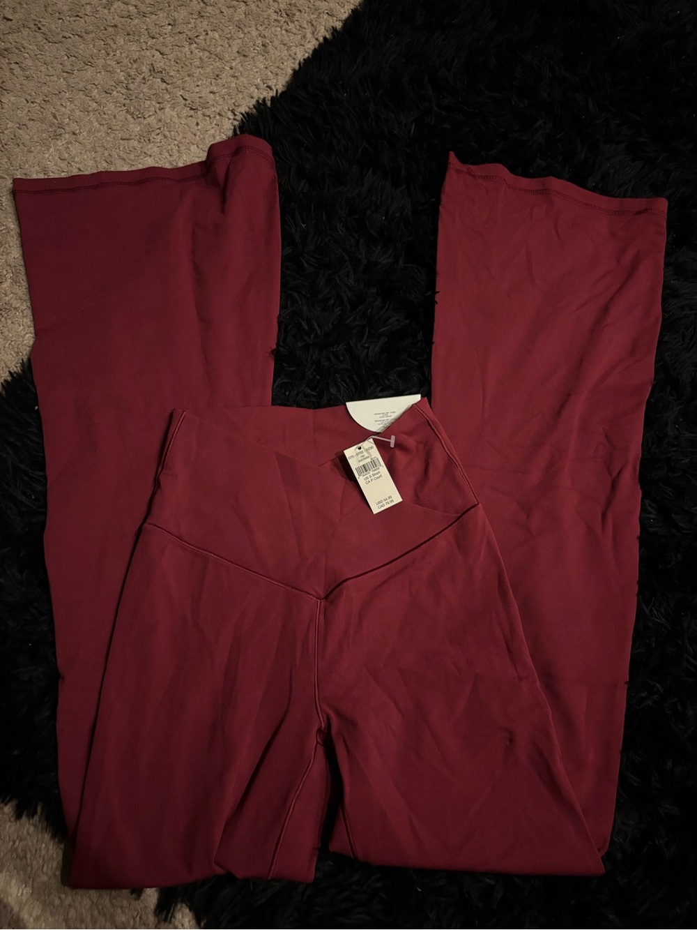 Women's High-Rise Wide-Leg Pants - Burgundy small from aerie